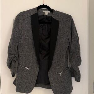 H&M Black and White Textured Blazer